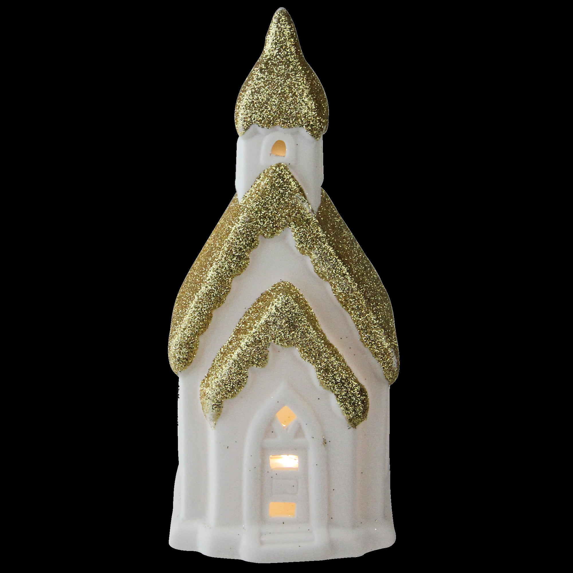 6 Home Sweet Home White And Gold Ceramic House With Light Figurine Walmart Com Walmart Com