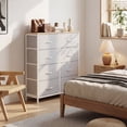 thumbnail image 2 of CONCETTA 8-Drawer Fabric Dresser Storage Chest for Bedroom, Closet, Entryway, Storage Furniture for Adults, Light Gray, 2 of 8