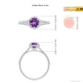 thumbnail image 6 of ANGARA Natural Amethyst Twist Rope Split Shank Ring in 14K White Gold for Women (Size-6mm) | February Birthstone, Birthday, Anniversary, Jewelry Gift for Women | Natural Amethyst Ring, 6 of 10
