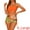 Orange, variant on Drawstring Bikini Sets Tropical Print Bathing Suits S Black