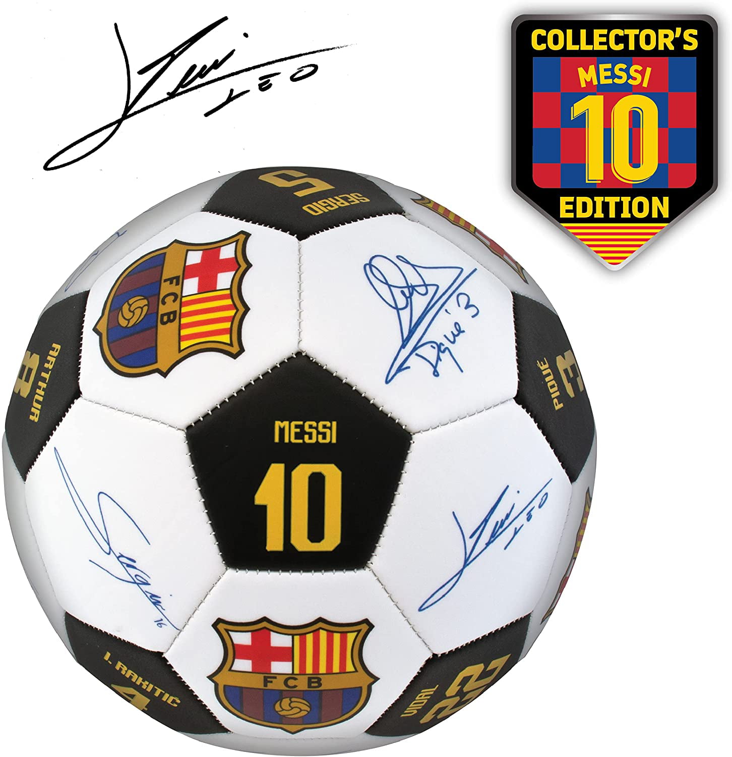 FC Barcelona Authentic Official Messi 10 Licensed Signature Soccer Ball Size 3 