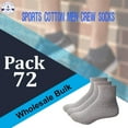 thumbnail image 5 of Yacht & Smith Men Wholesale Cotton Sport Athletic Mid Ankle Socks Bulk Case Pack Size 10-13, (Gray) (72), 5 of 7