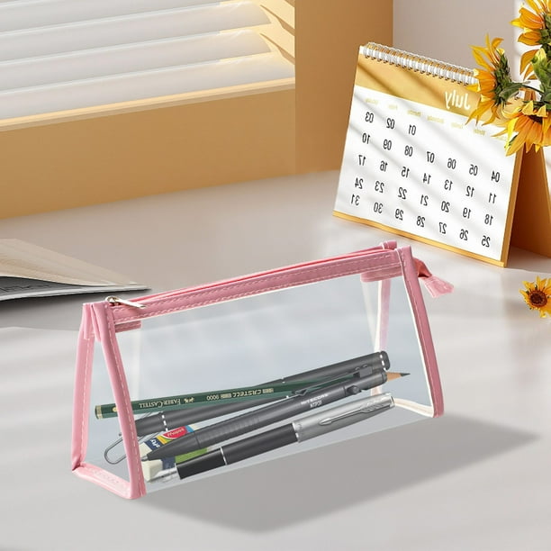 Estuche transparente para lápices, estuche de gran capacidad, estuche para exámenes, estuche especial para útiles escolares, estuche para cosméticos, estuche transparente para bolígrafos.