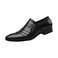 thumbnail image 2 of Handshe Men's Business Formal Leather Shoes – Pointed Toe Slip-On Design for Office Wear & Casual Occasions Footwear,Plus Size, 2 of 5