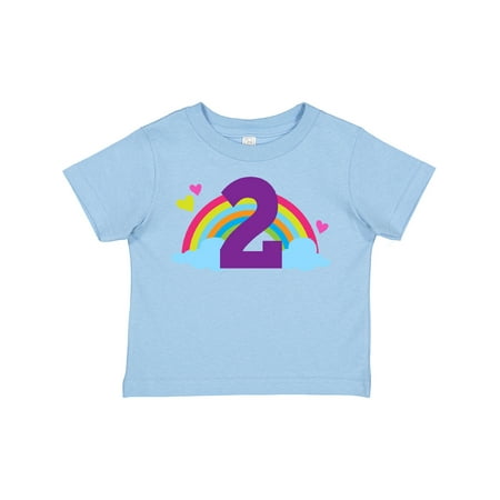 

Inktastic 2nd Birthday Rainbow Cute Girls Gift Toddler Toddler Girl T-Shirt