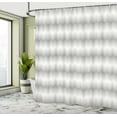 thumbnail image 5 of Ambesonne Grey Chevron Shower Curtain, Symmetric Geometric, 69"Wx84"L, Pale Grey White, 5 of 5
