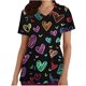 thumbnail image 3 of TaTaai Lightweight Holiday Print Top for Women, V Neck Short Sleeve Casual Blouse with Pockets, Valentine's Day Shirt for Gifting Gift, 3 of 5