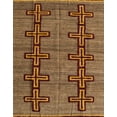 thumbnail image 1 of Ahgly Company Machine Washable Indoor Rectangle Abstract Red Brown Area Rugs, 5' x 7', 1 of 7