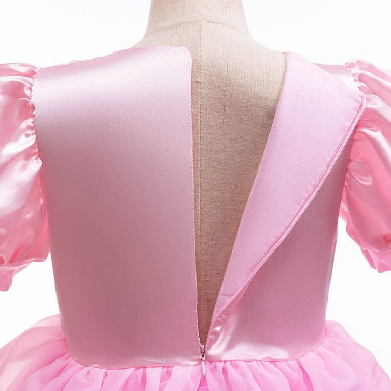 Girls Cinderella Dress Halloween Christmas Princess Costume, Size 5-6y