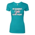 thumbnail image 6 of Wild Bobby My Grandma's Fight Is My Fight | Breast Cancer Pink Ribbon Fight Family Support Breast Cancer Awareness Women Slim Fit Junior Tee, 6 of 6