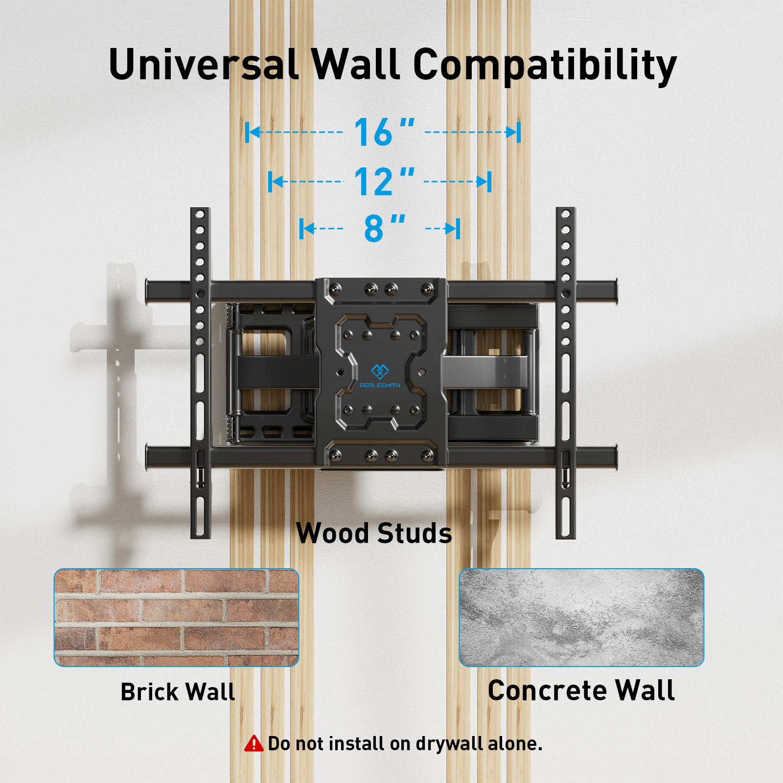 Perlesmith Full Motion TV Wall Mount for 37-86 Inch TVs photo 5