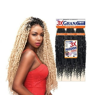 Beauty Elements 3x Ghana Braid Kanekalon Jumbo Braid Pre Stretched X  Pression Hair 3x 50” ( #99J Black Wine 3 Packs ) 