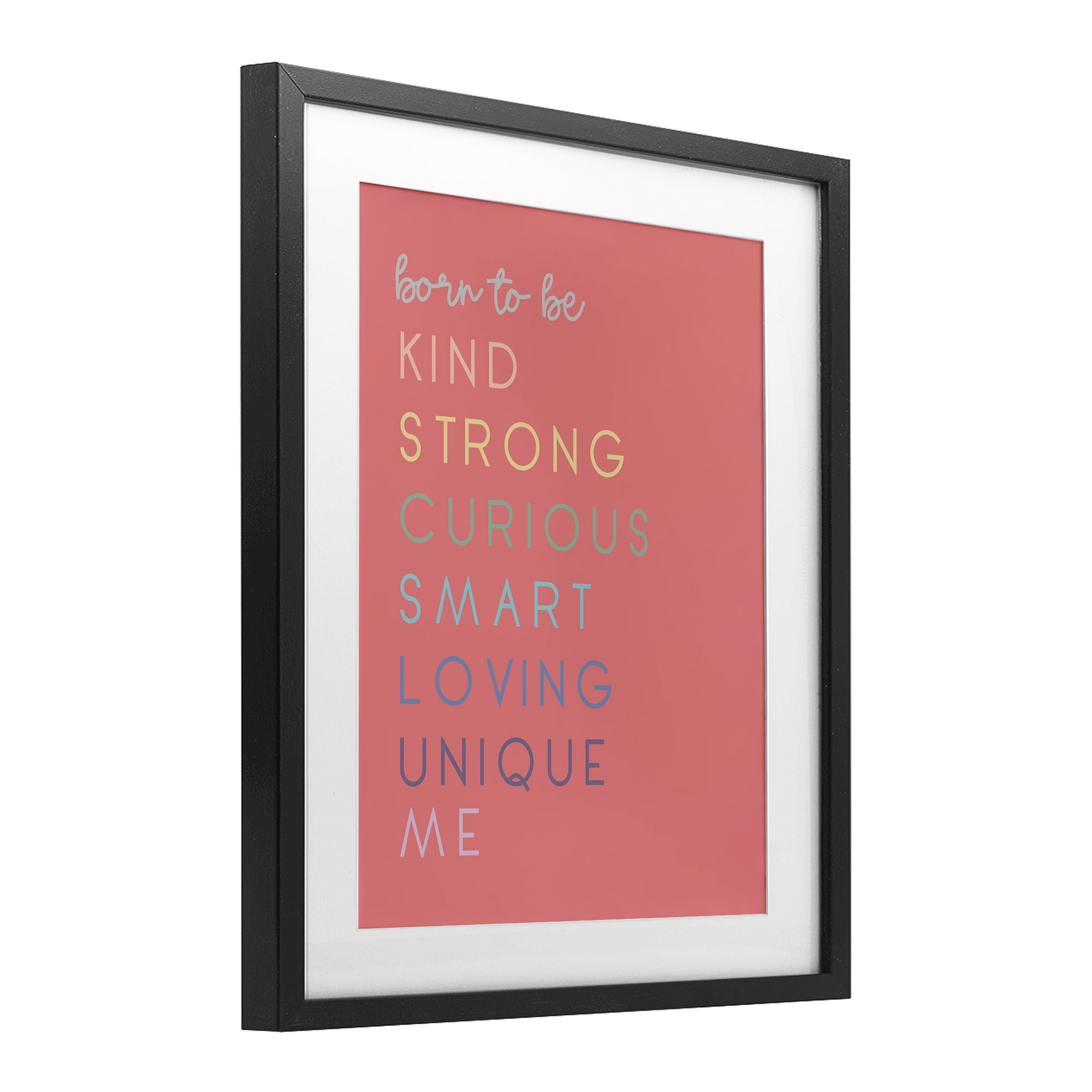 Stupell Industries Born To Be Adjectives Black Framed Print Under Glass, design by Anna Quach