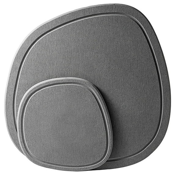 Diatomaceous Earth Absorbent Tray Set for Plants and Home Decor - Water-Absorbing Plant Saucer and Multipurpose Bathroom Coaster - Carved Design, Instant Dry, Countertop Organizer - 12" & 6.7" Sizes