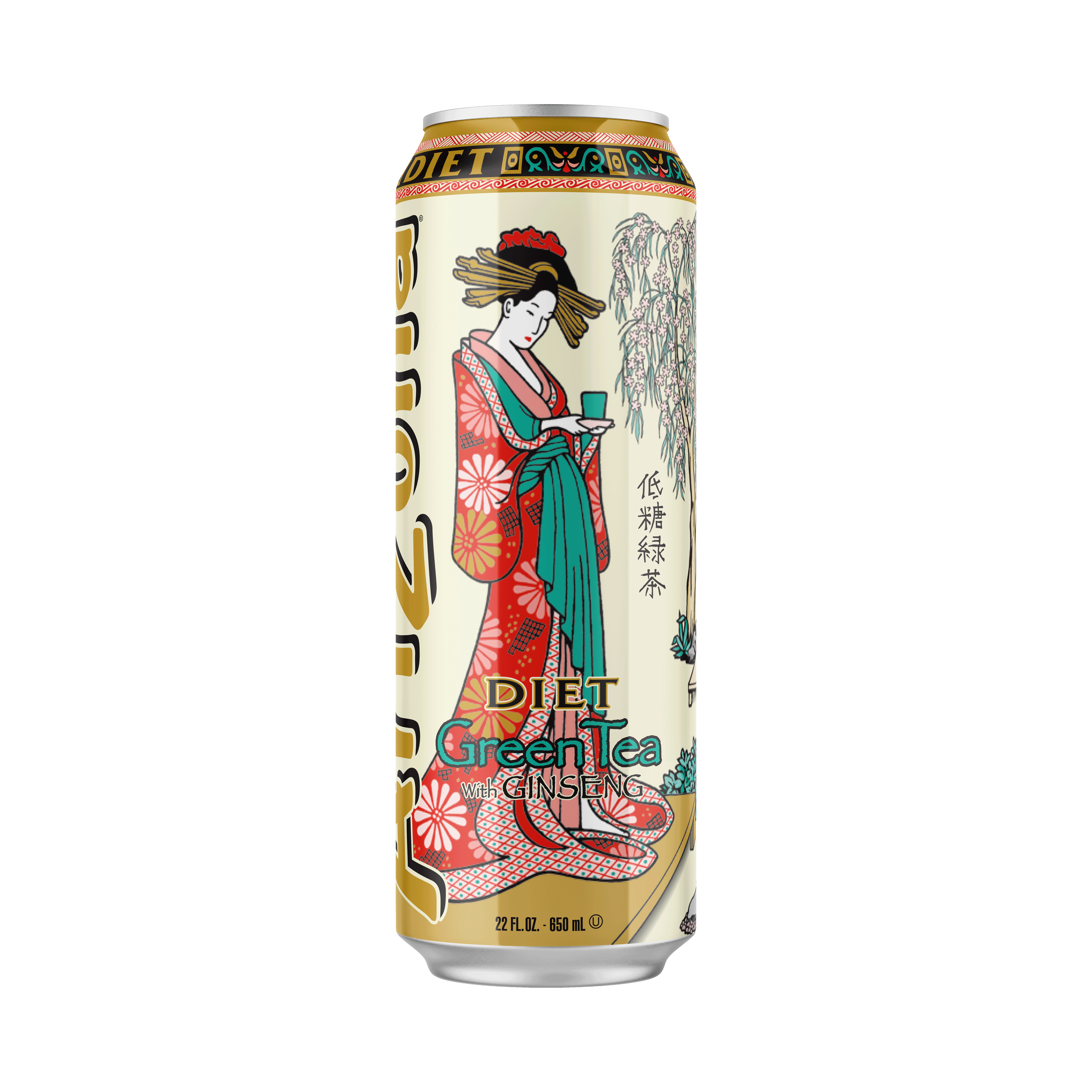 (24 pack) Arizona Diet Green Tea with Ginseng, 22 Fl. Oz.