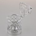 thumbnail image 3 of Candelabro galvanizado con diseño de flores ahuecadas, 3,15 x A-plata, 3 of 9