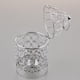 thumbnail image 3 of Portavelas decorativo de metal con diseño floral calado para velas pequeñas. A-plata, 3 of 9