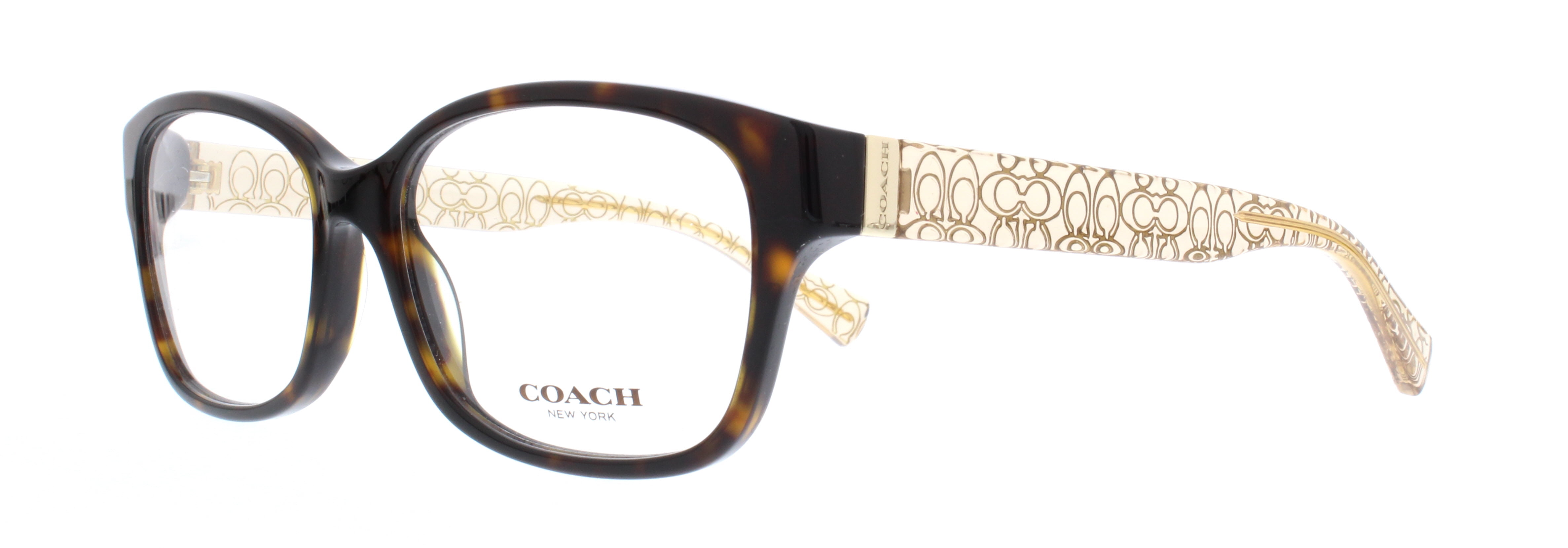 COACH Eyeglasses HC 6049 5152 Dark Tortoise Crystal Brown 54MM