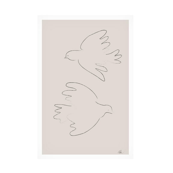 Pictufy Studio II 'Two Doves' Canvas Art - 12 x 19 Inches