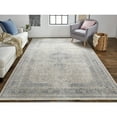 thumbnail image 2 of Feizy Marquette Transitional Medallion, Taupe/Gray/Blue, 5' x 7'2" Area Rug Stain Fade Resistant Pet & Kid Friendly Bohemian & Eclectic Oriental Floor Rug for Living room Bedroom, 2 of 8