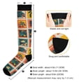 thumbnail image 3 of FORMRS Womens Knee High Socks Casual Long Thick Travel Daily Wear, 2 Pairs, Jungle Stamp, 3 of 6