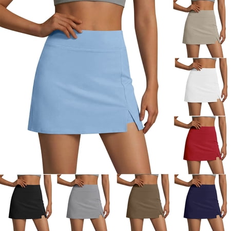 TAGOLD Womens Shorts High Waist Tennis Skirt Mini Golf Outfit Fitness Skort
