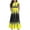 Yellow, variant on Huvoen Cute Dress Fashion Girls Summer New Short Sleeves Round Neck Solid Color Dress Yellow 150