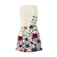 thumbnail image 5 of UPPADA Women's Summer Beach Dress Floral Print Midi Sundress Sleeveless Casual T-Shirts Dress V Neck Loose Boho Tank Dresses Dresses for Women on Sale White,L, 5 of 7