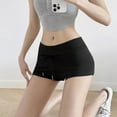 thumbnail image 6 of Low Waisted Yoga Shorts for Women Stretchy Drawstring Summer Workout Cute Mini Athletic Sweat Shorts Comfy Sleepwear, 6 of 9