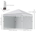 thumbnail image 3 of Outsunny 10' x 10' Pop Up Canopy Tent with Removable Sidewalls Carry Bag, 3 of 10
