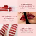 thumbnail image 2 of Lápiz labial líquido mate Esmalte de labios de terciopelo sexy resistente al agua Lápiz labial hidratante de larga duración, 2 of 5