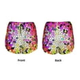 thumbnail image 5 of Fotbe Colorful Tie Dye Stained Glass 3 Womens High Waist Running Shorts Athletic Workout Quick Dry Shorts for Women with Pockets Gym Yoga Summer Shorts-XX-Large, 5 of 9