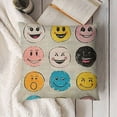 thumbnail image 3 of Cute Mood Throw Pillow Covers, Emotions Sorrows and Joys Linen Pillow Cases Square Pillocases for Bed Sofa Home Decor, 3 of 5