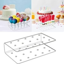 Cake Pop Stand 15 Holes Lollipop Display Stand, Acrylic Clear Cake Pop Holder Lollipop Display for Dessert Table Weddings Birthday Party Halloween Candy Decorative, 6.2x3.5x1.5"