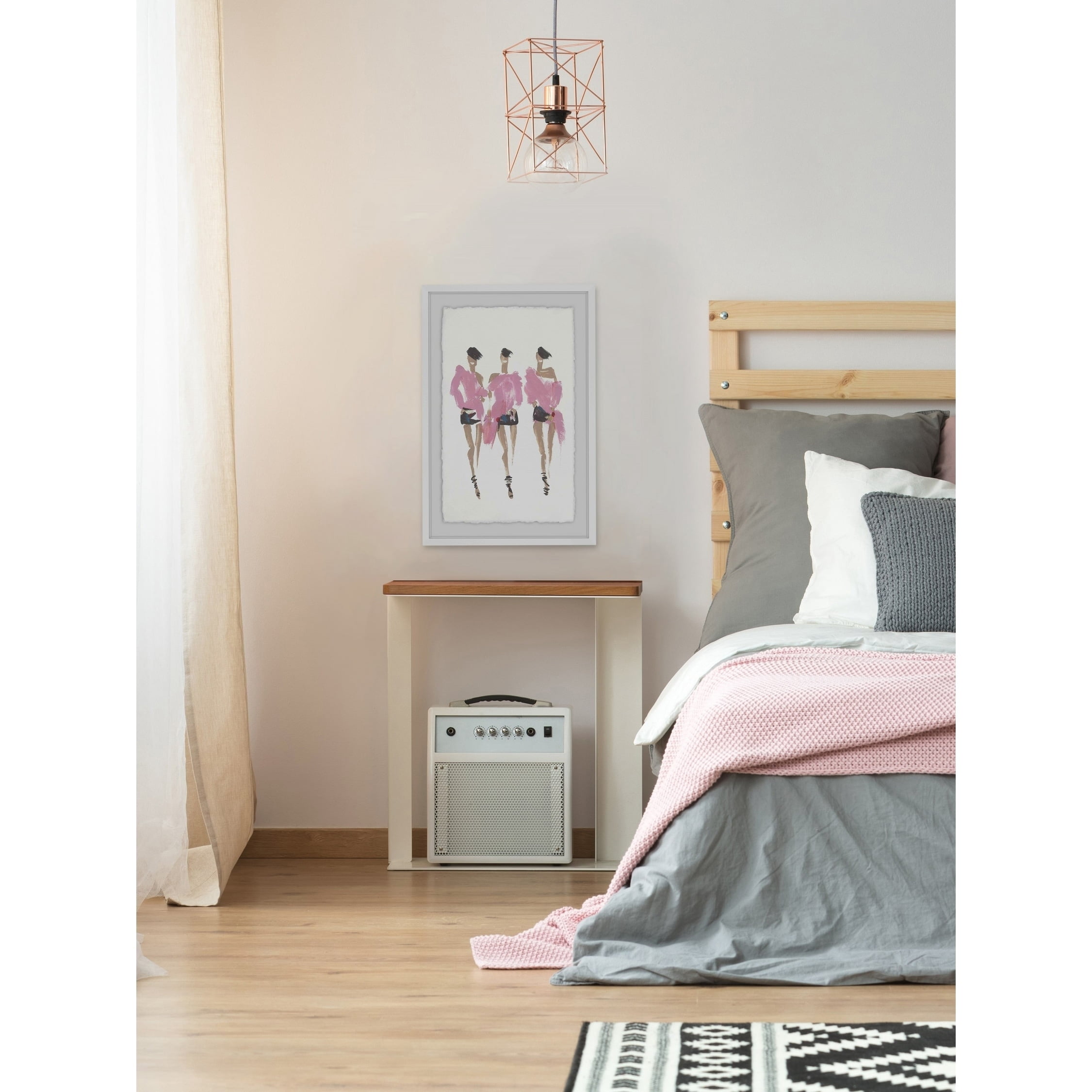 Posh in Pink Framed Painting Print