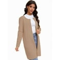 thumbnail image 7 of Women's Open Front Coatigan Sweater Long Sleeve Casual Knit Lapel Cardigan Coat with Pockets, 7 of 7