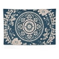 thumbnail image 5 of BCIIG  Blue Sketched Floral Medallion Tapestry, Bohemian Mandala Wall Hanging Tapestries, Indian Art Print Mural for Bedroom Living Room Dorm Home Décor 60x40 Inch（Royal Blue）, 5 of 7