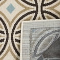thumbnail image 4 of SAFAVIEH Veranda Bayon Geometric Indoor/Outdoor Area Rug, 6'7" x 9'6", Cream/Chocolate, 4 of 7