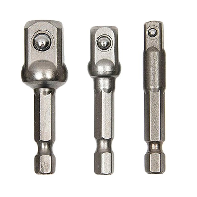 Adaptador de llave de enchufe eléctrico de broca de destornillador de vástago hexagonal de 3 uds Likrtyny 1de9zg8db5vj6xy1