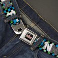 thumbnail image 2 of Cartoon Network Belt, Seatbelt Buckle Belt, Adventure Time Finn Block Letters Pose Checker Green Blue, 34 to 52 Inches, 2 of 9