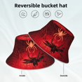 thumbnail image 2 of Balery Black Spider Web With Spiders Sombreros para el sol para hombre y mujer, sombrero de pescador con UPF 50+, 2 of 6
