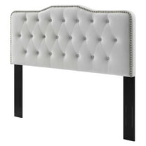 Tufted Headboard, Twin Size, Velvet, Light Grey Gray, Modern Contemporary Urban Design, Bedroom Master Guest Suite