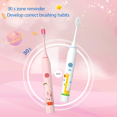 thumbnail image 5 of Cepillo de dientes eléctrico sónico para niños de 1 a 3 años, cepillo de dientes eléctrico para bebés, 4 cabezales de cepillo, 5 of 5