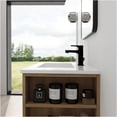 thumbnail image 3 of JERFIT 30 Inch Wall Mounted Bathroom Vanity with Sink, Soft Close Drawers & Side Shelf, Modern Floating Design in Imitative Oak, 3 of 8