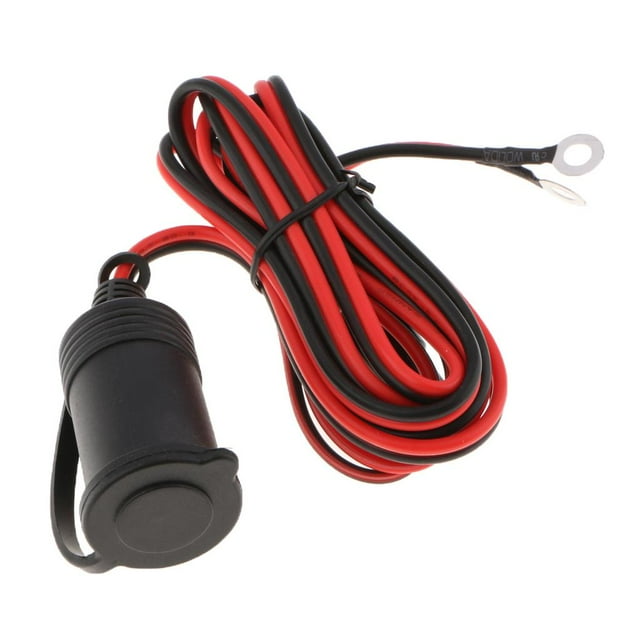 12V Car Female Plug With 2 Meter Connector Extension Cable, Heavy Duty Cord, Car Battery Charger With LED Light
