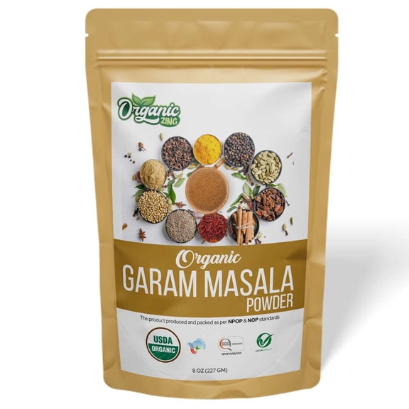 Organic Zing Organic Garam Masala - A Versatile Indian Blend of Spices and Herbs | Seasoning Blend | Vegan | Preservative Free | Product of India (227 Gram)Pack of 1