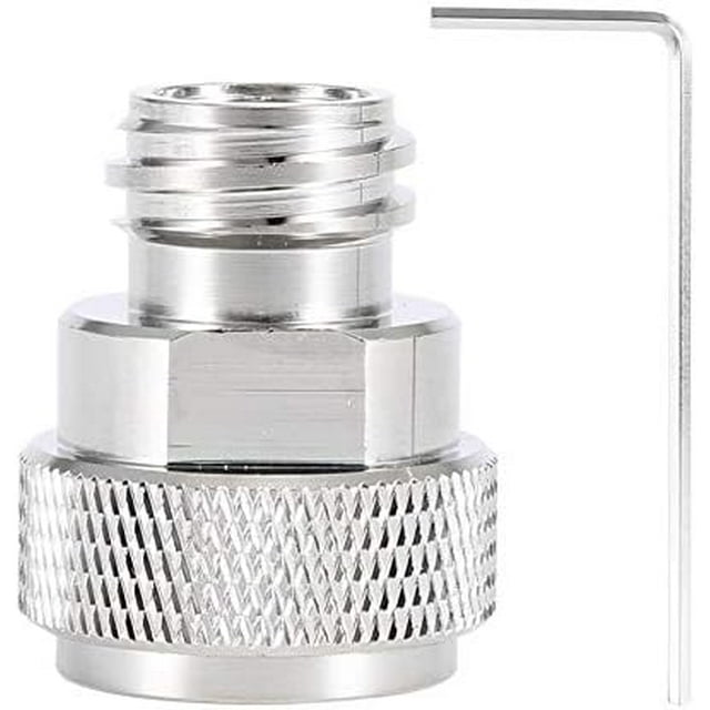Adaptateur de Recharge de Cylindre de CO2 Remplacement Laiton Conversion pour Machine à Soda Maison (Argent)