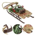 thumbnail image 4 of Christmas Miniature Sled Model 1 Set Hanging Sleigh Decoration for Tabletop Display, 4 of 10