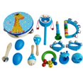 thumbnail image 2 of Instrumentos musicales juguete CUTICAT 14 piezas sonajero rompecabezas 10 castañuelas azul, 2 of 7