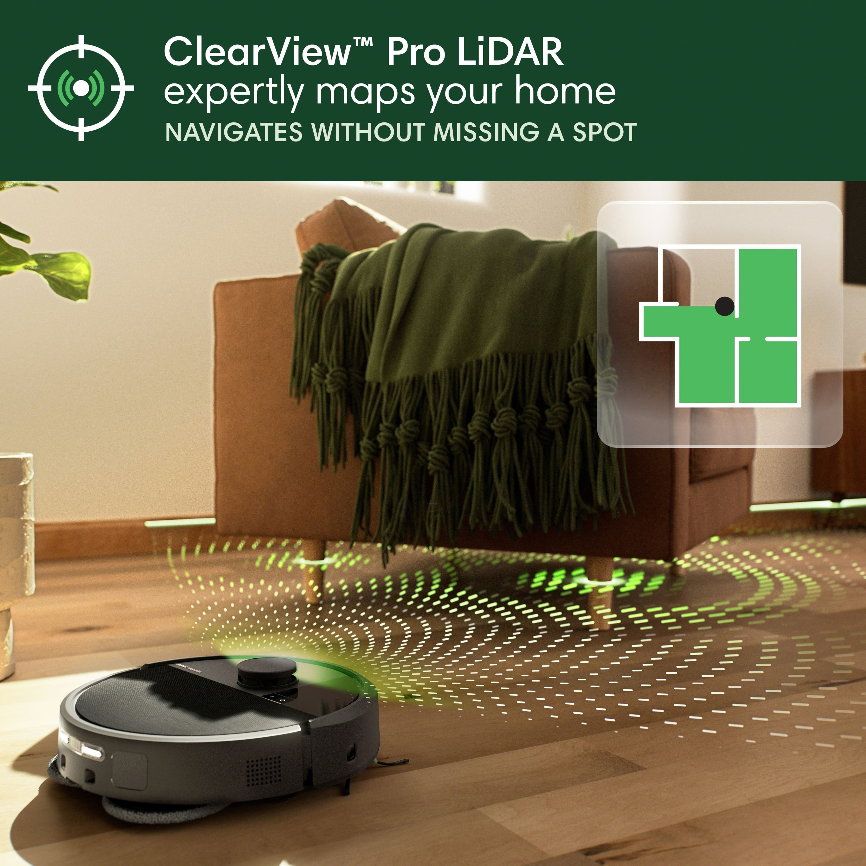 iRobot Roomba Plus 505 Combo Robot Vacuum and Mop & AutoWash Dock - Extending Spinning Mop Pads, Self-Empties, Pad Washing & Heated Drying, Self-cleaning, Recognizes & Avoids Obstacles, LiDAR